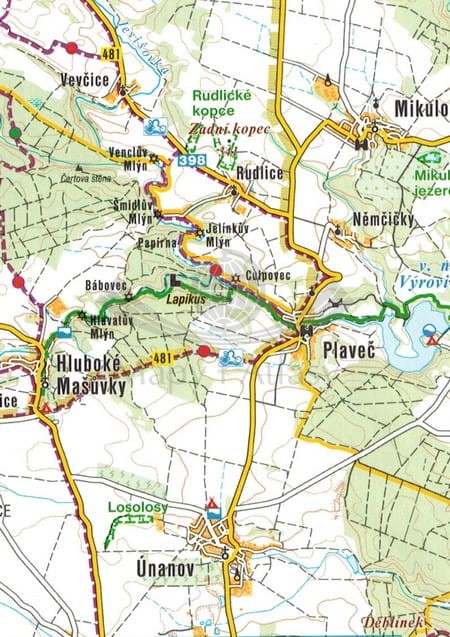 Znojmo i okolice 1:12 000. Mapa / Plan miasta wydawnictwa Freytag & Berndt.  Fragment 2