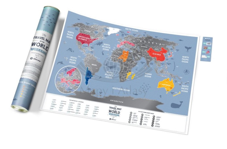 Świat. Mapa zdrapka Weekend World