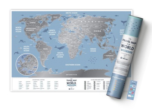 Świat. Mapa zdrapka Weekend World. Zawartość
