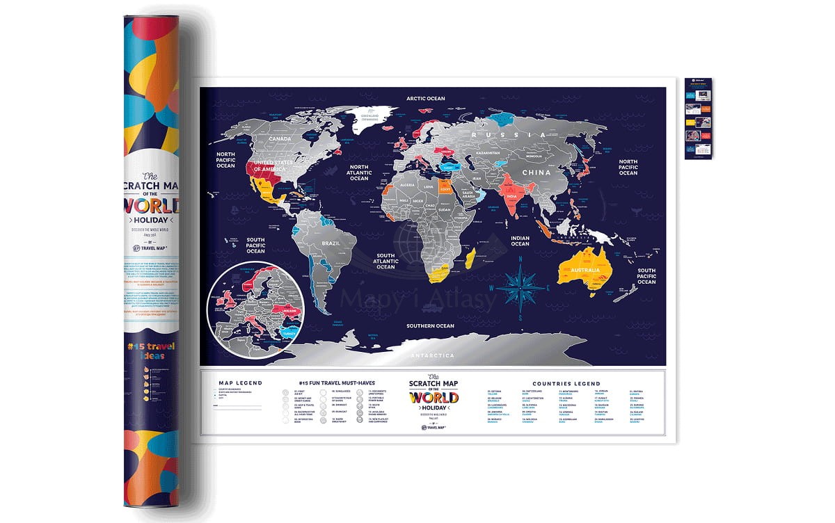 Świat. Mapa zdrapka wakacyjna Holiday World