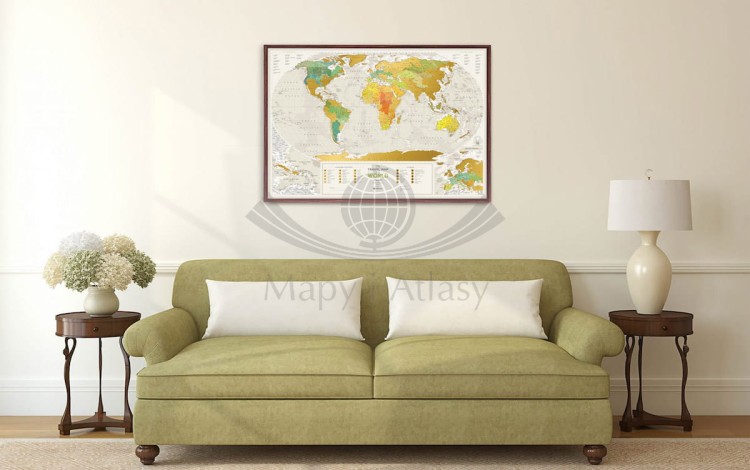 Świat mapa zdrapka geography world przykład 3