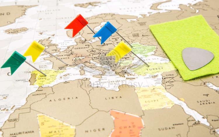 Świat mapa zdrapka geography world fragment 3