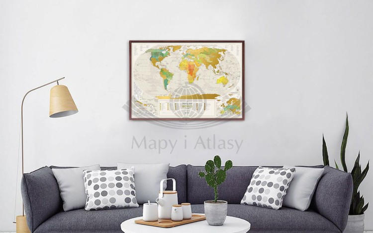 Świat mapa zdrapka geography world przykład 2