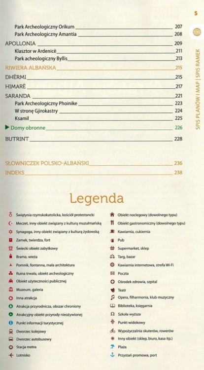 Albania Przewodnik travelbook Bezdroża spis treści 3