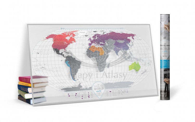 Świat mapa zdrapka Air World całość 2