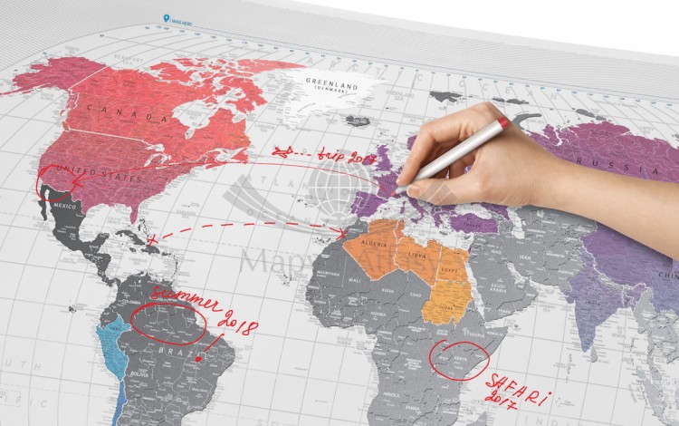 Świat mapa zdrapka Air World fragment 3