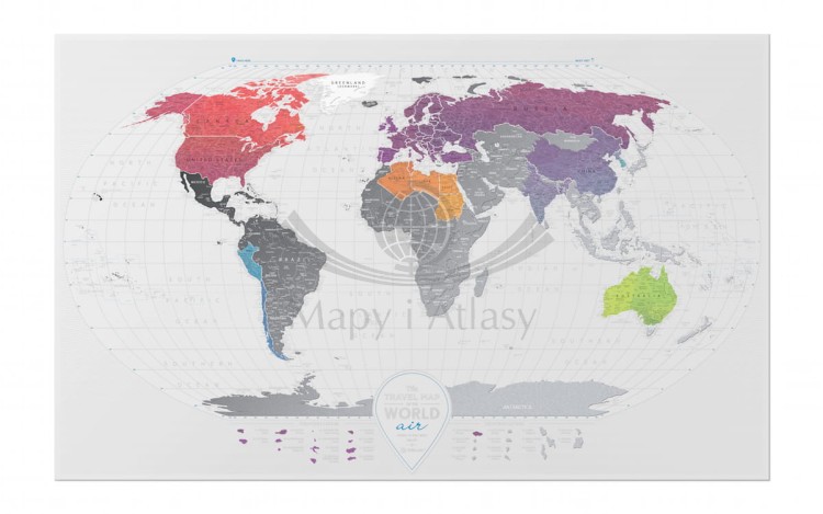 Świat mapa zdrapka Air World całość 4