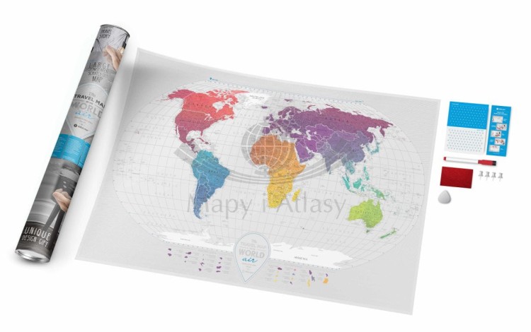 Świat mapa zdrapka Air World całość