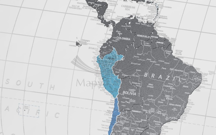 Świat mapa zdrapka Air World fragment 2