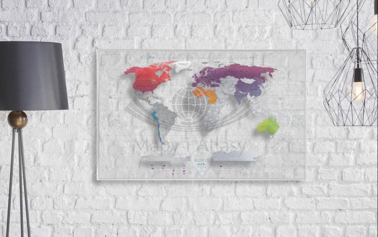 Świat mapa zdrapka Air World przykład