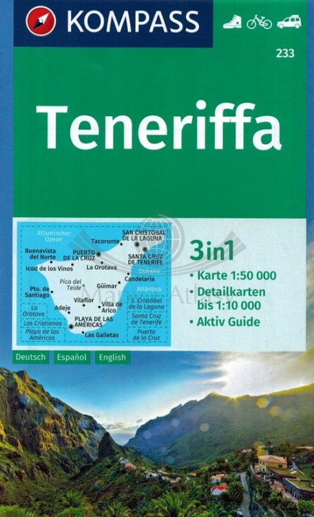 Teneryfa Mapa turystyczna 233 Kompass okładka