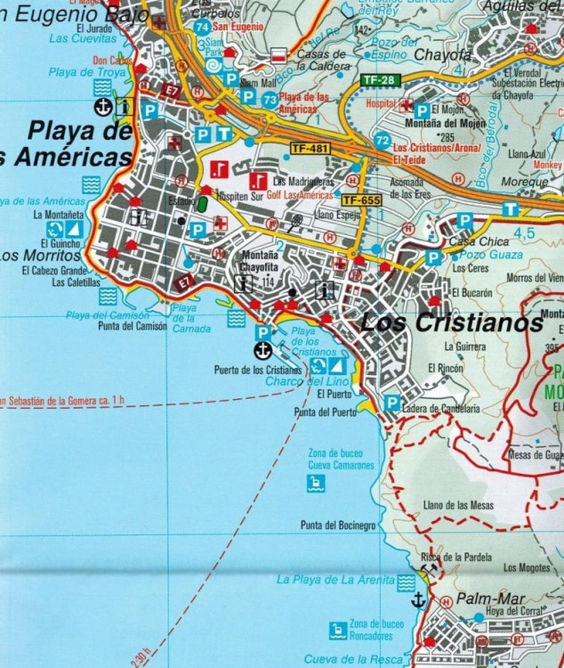 Teneryfa Mapa turystyczna 233 Kompass fragment 1