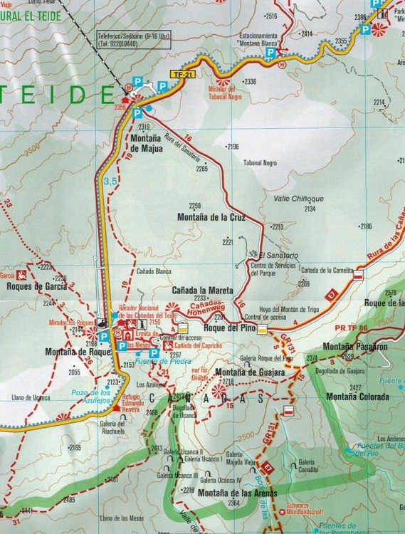 Teneryfa Mapa turystyczna 233 Kompass fragment 3