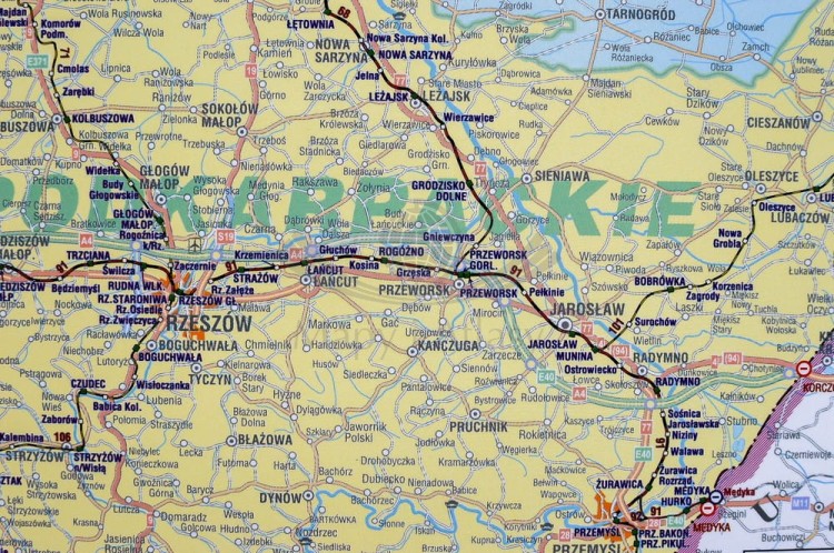 Polska kolejowa w ramie Piętka fragment 7