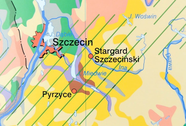 Polska - gleby mapa ścienna Nowa Era fragment 3
