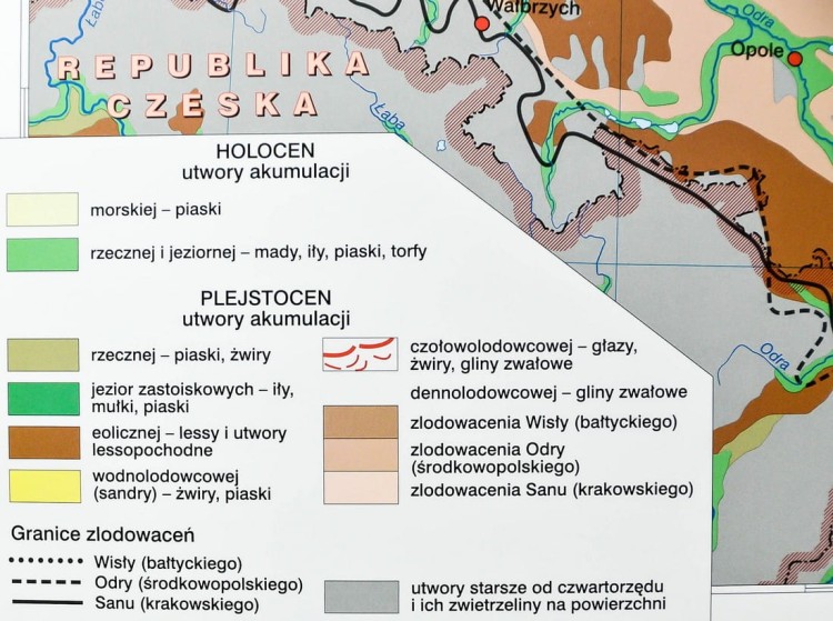 Polska - gleby mapa ścienna Nowa Era fragment 10