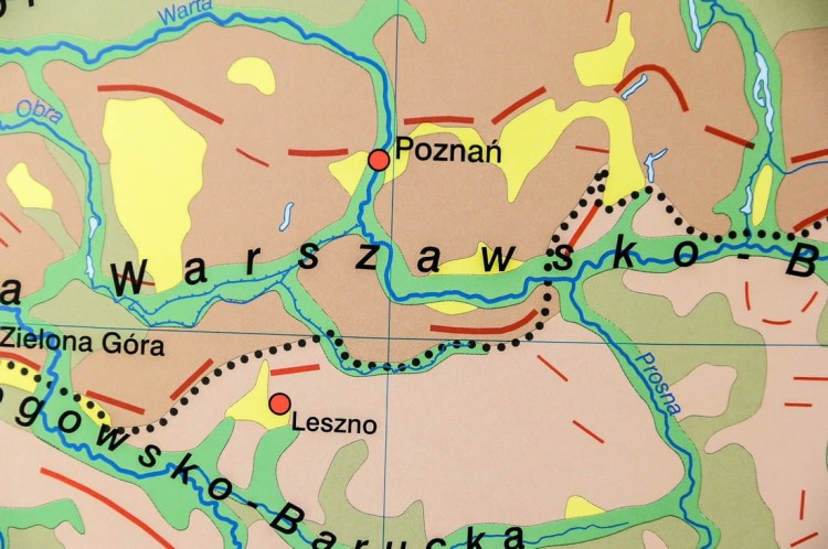 Polska - gleby mapa ścienna Nowa Era fragment 13
