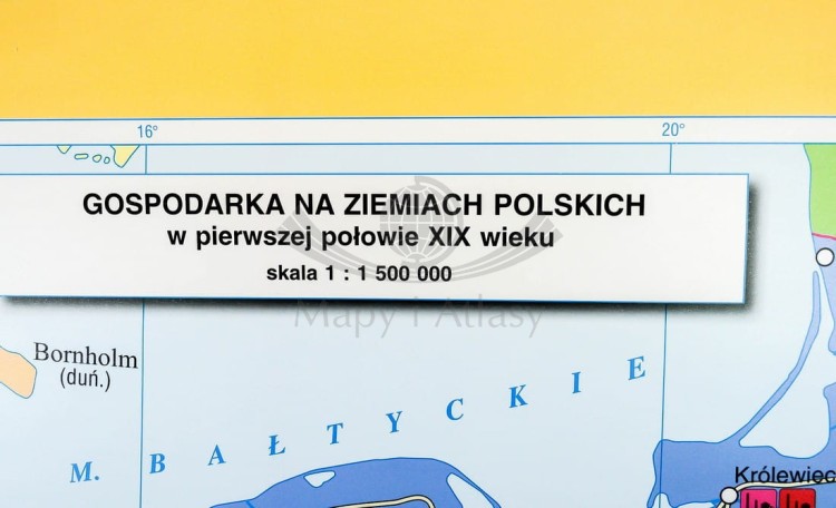 Księstwo Warszawskie / Powstanie listopadowe mapa ścienna Nowa Era fragment 3