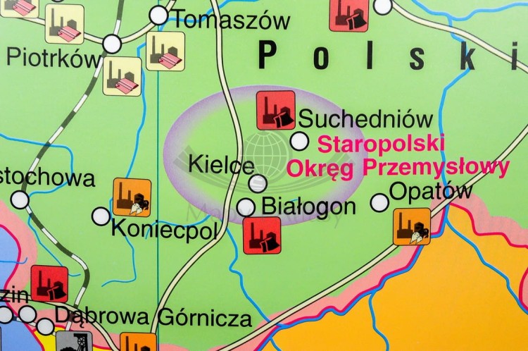 Księstwo Warszawskie / Powstanie listopadowe mapa ścienna Nowa Era fragment 4