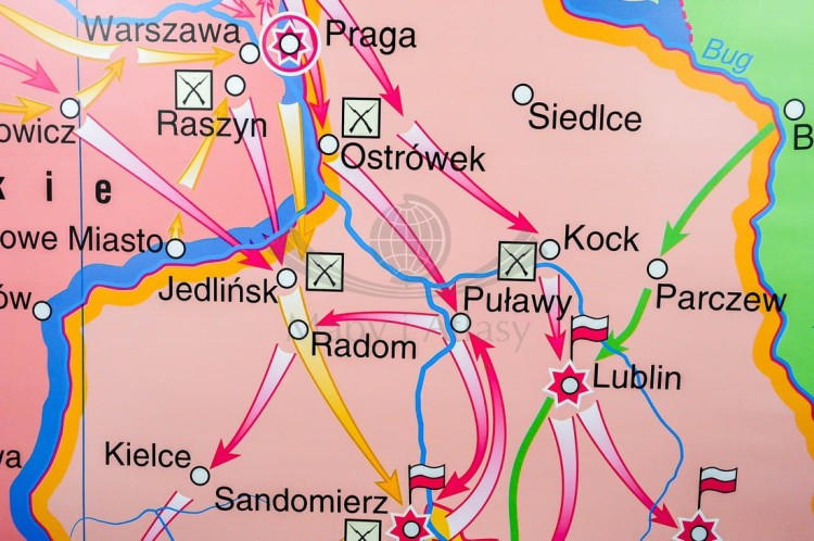 Księstwo Warszawskie / Powstanie listopadowe mapa ścienna Nowa Era fragment 8