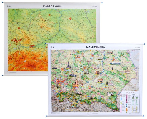 Małopolska mapa ścienna ogólnogeograficzna-krajobrazowa Nowa Era