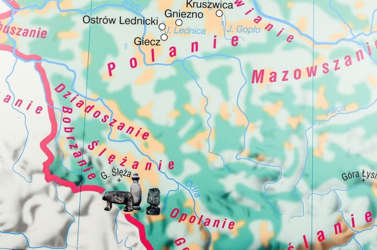 Polska Piastów mapa ścienna Nowe Era fragment 10