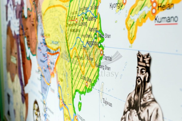 Wielkie religie średniowiecza mapa ścienna Nowa Era fragment 10