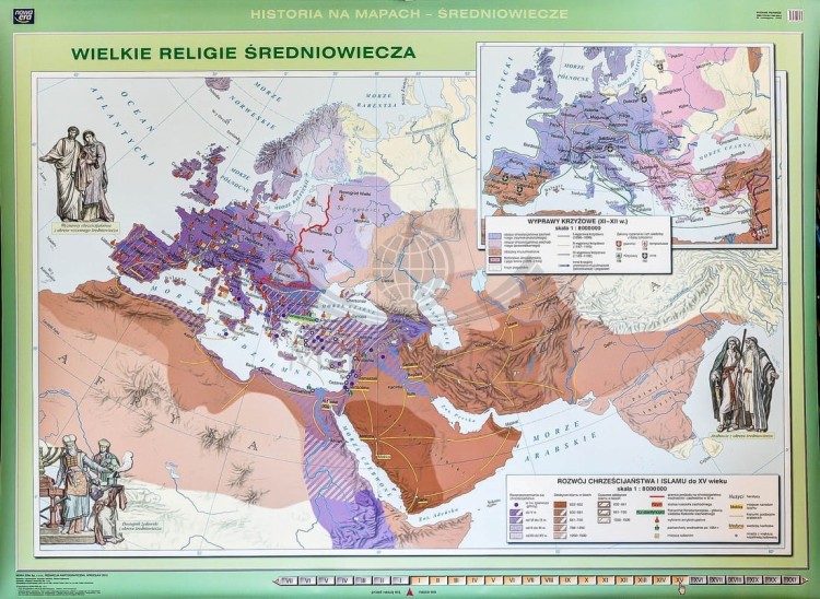 Wielkie religie średniowiecza mapa ścienna Nowa Era II strona