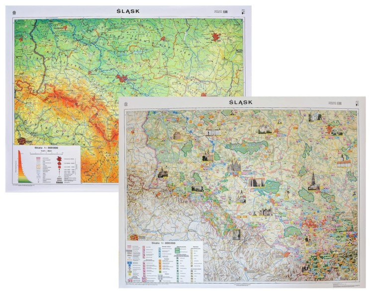 Śląsk mapa ścienna ogólnogeograficzna krajobrazowa Nowe Era