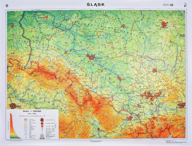 Śląsk mapa ścienna ogólnogeograficzna krajobrazowa Nowe Era I strona