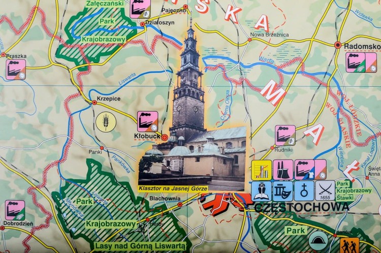 Śląsk mapa ścienna ogólnogeograficzna krajobrazowa Nowe Era fragment 12