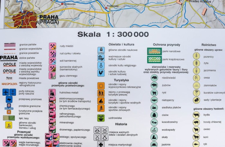 Śląsk mapa ścienna ogólnogeograficzna krajobrazowa Nowe Era legenda 2