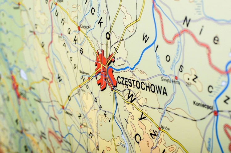 Śląsk mapa ścienna ogólnogeograficzna krajobrazowa Nowe Era fragment 6