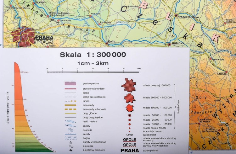 Śląsk mapa ścienna ogólnogeograficzna krajobrazowa Nowe Era legenda