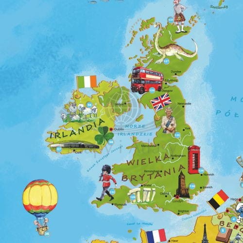 Europa Młodego Odkrywcy naklejka XXL dla dzieci ArtGlob fragment 2