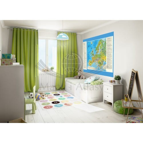 Europa Młodego Odkrywcy naklejka XXL dla dzieci ArtGlob