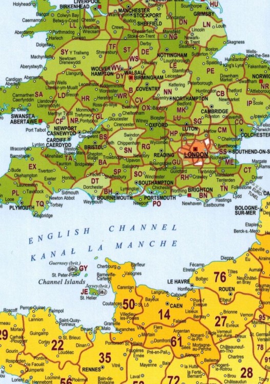 Europa Mapa kodowa składana Piętka fragment 2