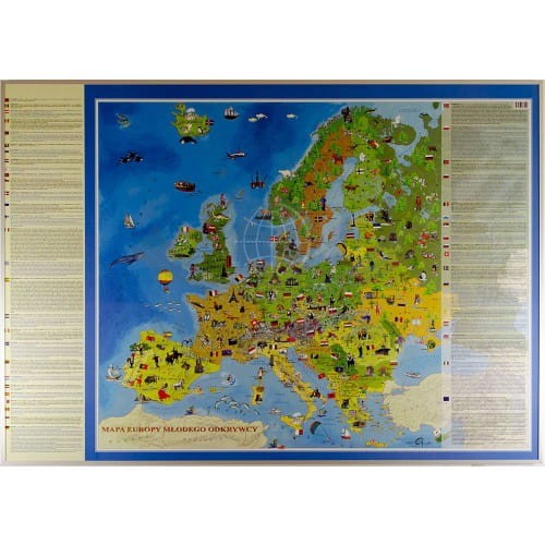 Europa Młodego Odkrywcy naklejka mapa ścienna dla dzieci ArtGlob