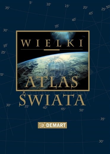 Wielki atlas świata wydawnictwa Demart. Okładka