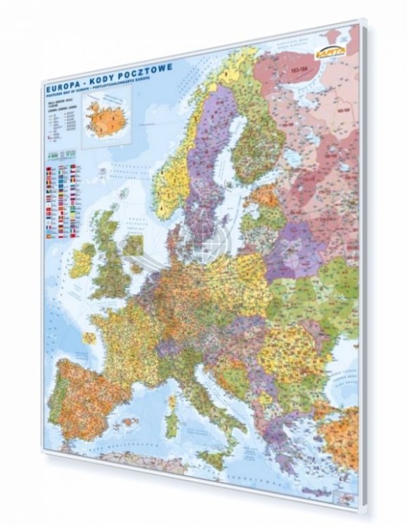 Europa kodowa 1:3 600 000 magnetyczna Piętka