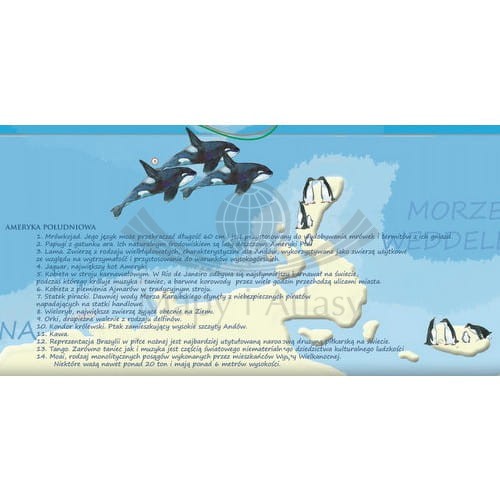 Świat Młodego Odkrywcy MIDI naklejka mapa ścienna dla dzieci ArtGlob fragment 6