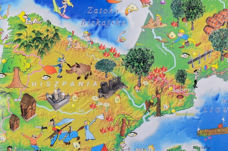 Europa w obrazkach Mapa dla dzieci do wpinania Piętka fragment 5