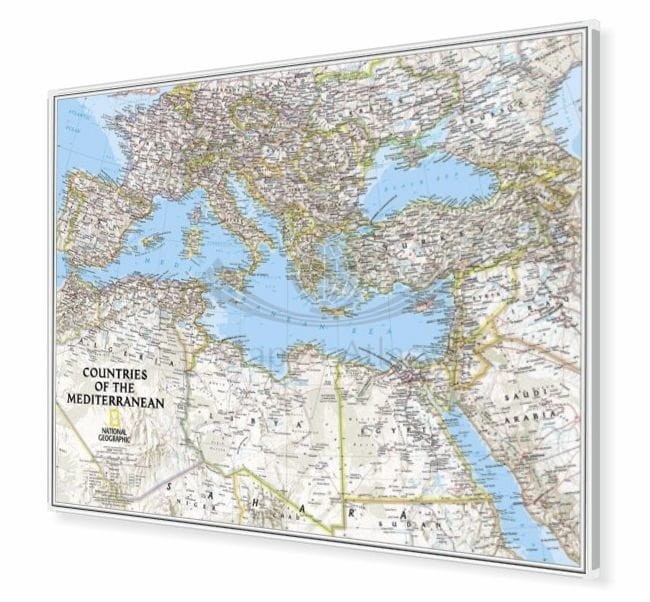 Kraje Basenu Morza Śródziemnego Mapa w ramie NG