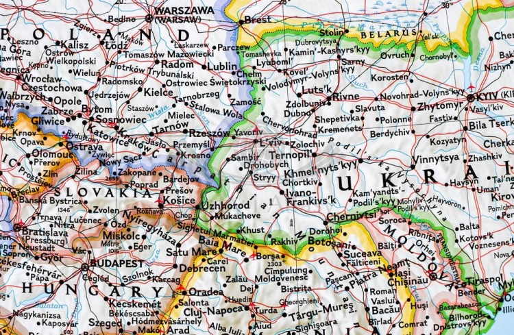 Kraje Basenu Morza Śródziemnego Mapa w ramie NG fragment 1