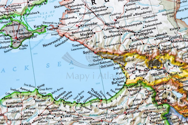 Kraje Basenu Morza Śródziemnego Mapa w ramie NG fragment 2