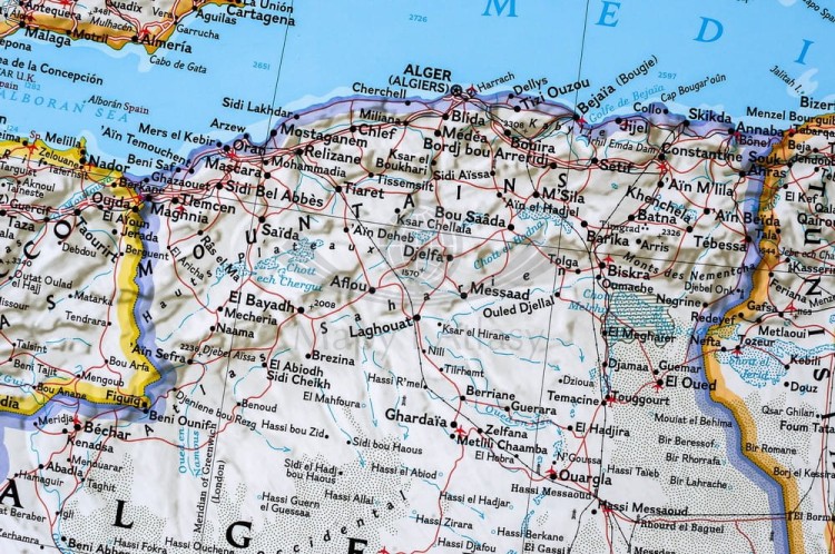 Kraje Basenu Morza Śródziemnego Mapa w ramie NG fragment 6