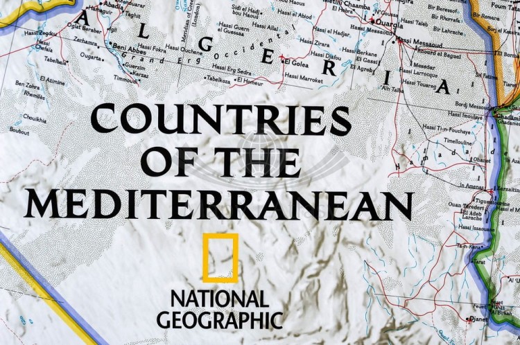 Kraje Basenu Morza Śródziemnego Mapa w ramie NG fragment 11