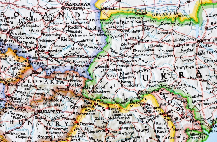 Kraje Basenu Morza Śródziemnego Mapa do wpinania NG fragment 1