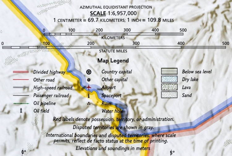 Kraje Basenu Morza Śródziemnego Mapa do wpinania NG legenda
