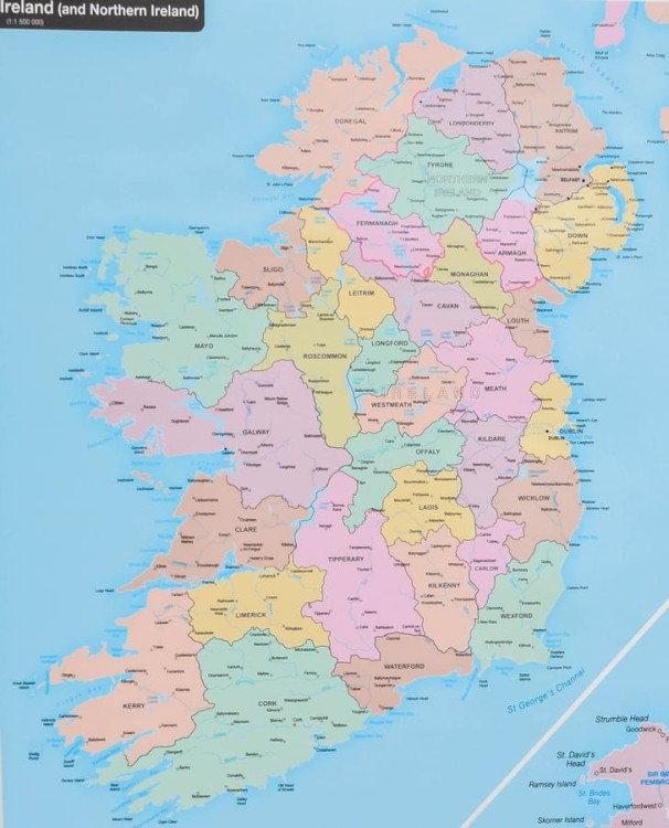 Wielka Brytania mapa ścienna administracyjna Maps International fragment 7